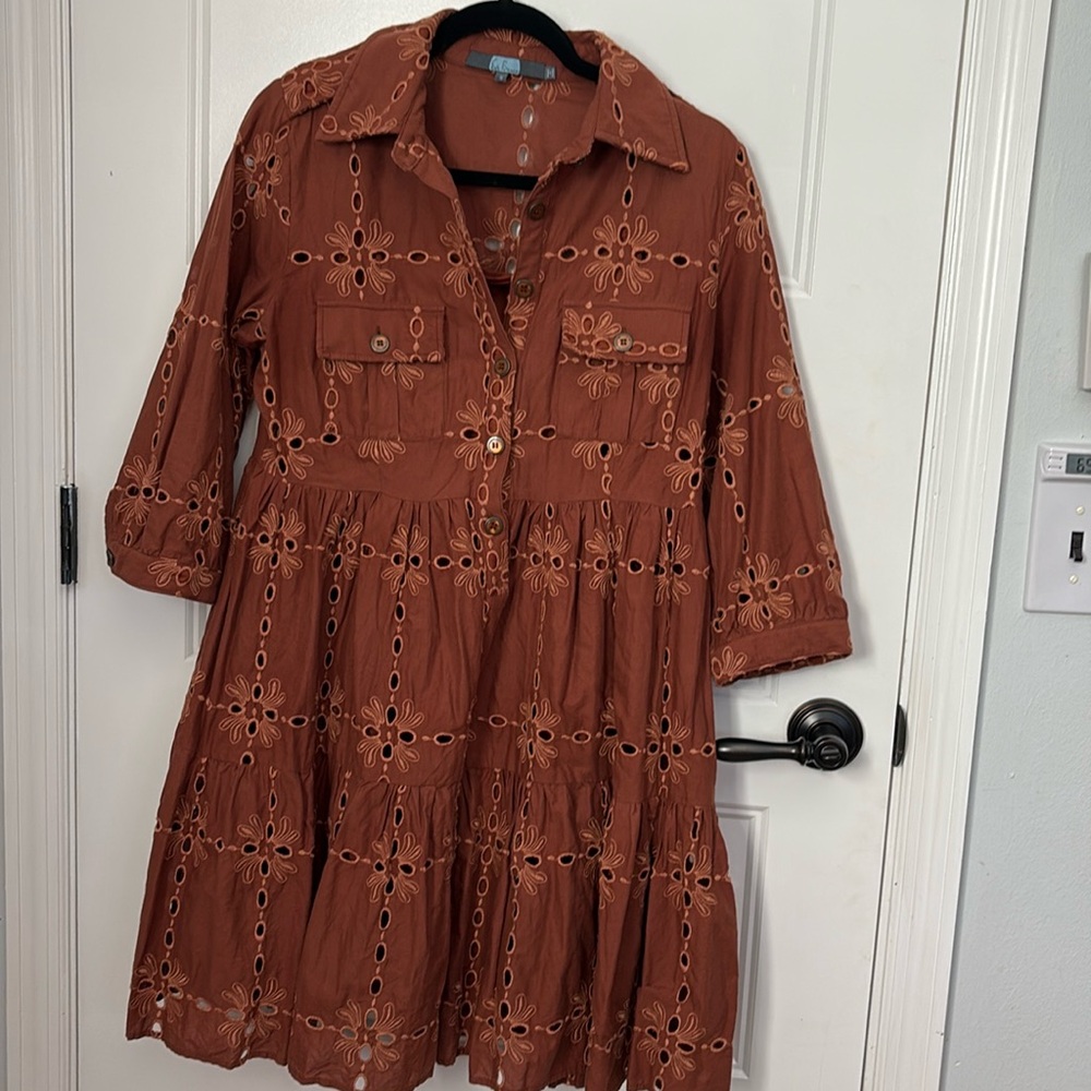 Eva Franco Eyelet Dress
